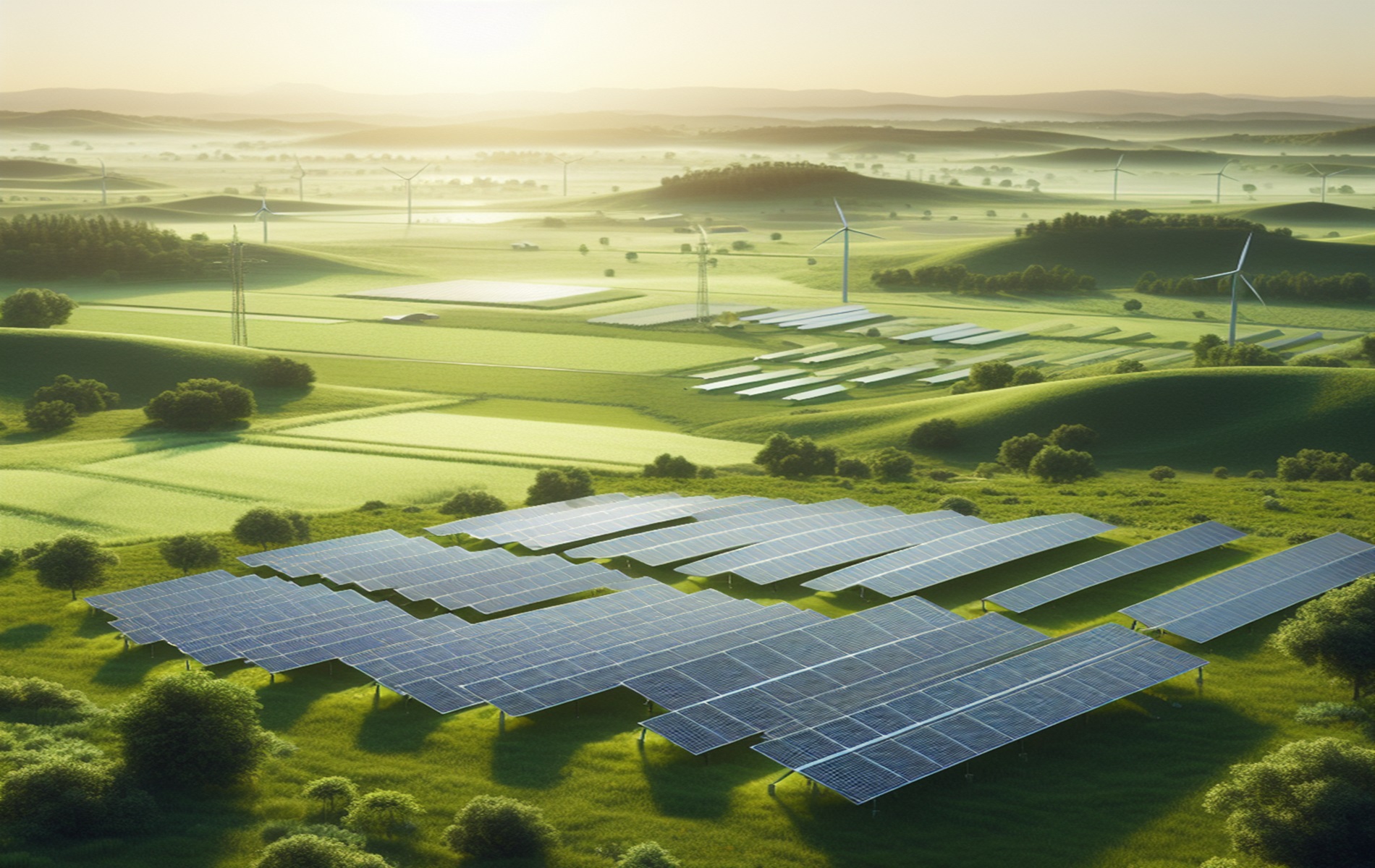 Solar panels in field 1920